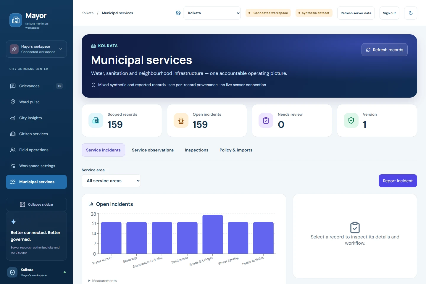Mayor App municipal services demonstration
